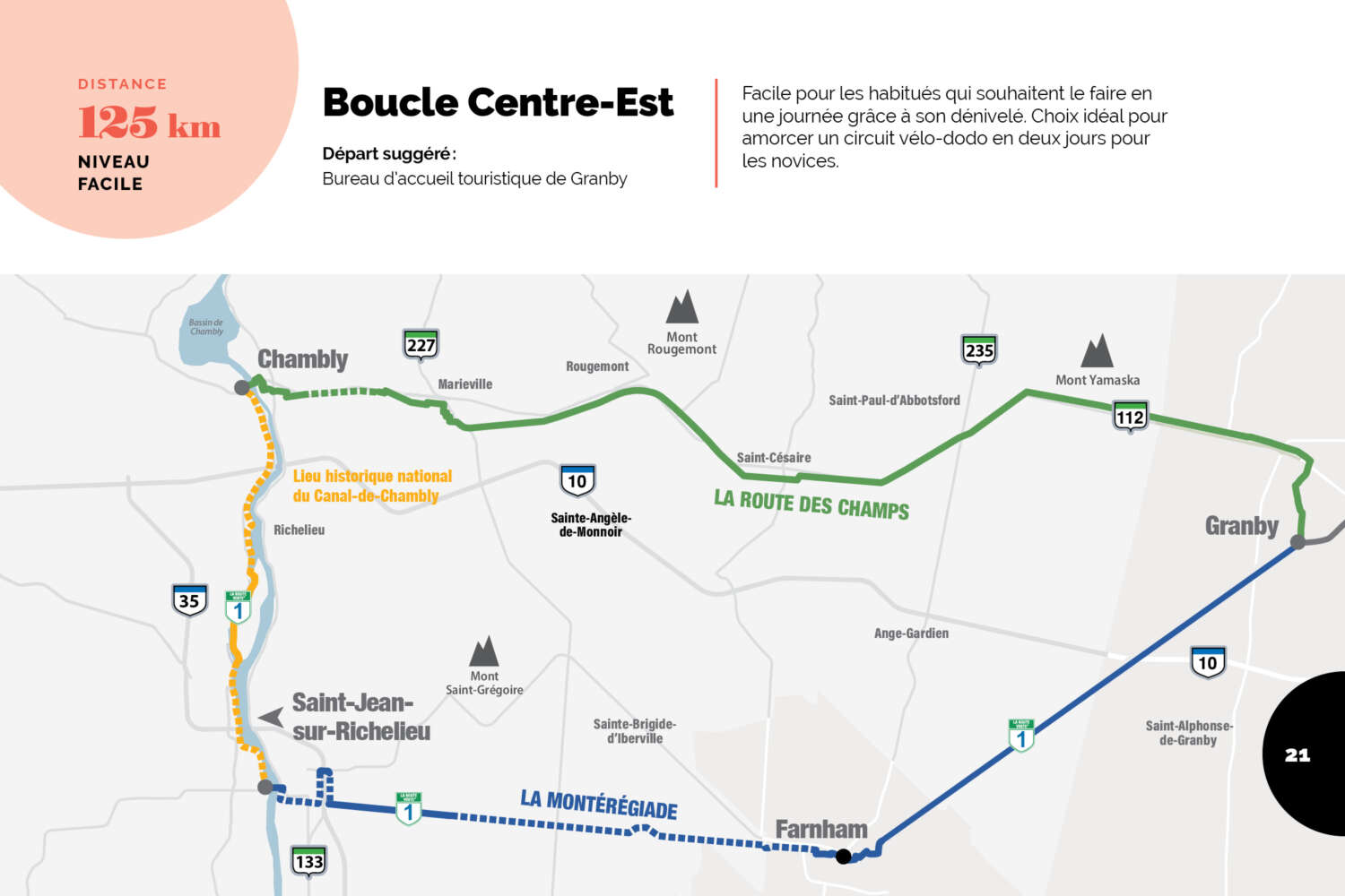 Carte circuit vélo Boucle Centre-Est